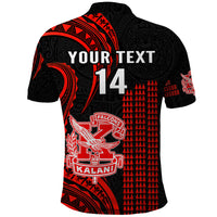 Personalised Hawaii Kalani High School Polo Shirt Polynesian Kakau Pattern - Wonder Print Shop