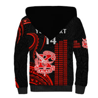 Personalised Hawaii Kalani High School Sherpa Hoodie Polynesian Kakau Pattern - Wonder Print Shop