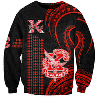 Personalised Hawaii Kalani High School Sweatshirt Polynesian Kakau Pattern - Wonder Print Shop