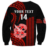 Personalised Hawaii Kalani High School Sweatshirt Polynesian Kakau Pattern - Wonder Print Shop