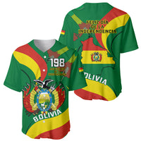 Bolivia Baseball Jersey Bolivian Kantuta Happy 198th Independence Day - Wonder Print Shop