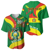 Personalised Bolivia Baseball Jersey Bolivian Kantuta Happy 198th Independence Day - Wonder Print Shop