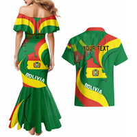 Personalised Bolivia Couples Matching Mermaid Dress And Hawaiian Shirt Bolivian Kantuta Happy 198th Independence Day - Wonder Print Shop