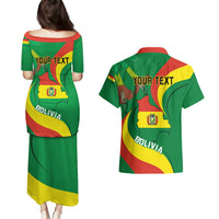 Personalised Bolivia Couples Matching Puletasi Dress and Hawaiian Shirt Bolivian Kantuta Happy 198th Independence Day - Wonder Print Shop