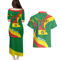 Personalised Bolivia Couples Matching Puletasi Dress and Hawaiian Shirt Bolivian Kantuta Happy 198th Independence Day - Wonder Print Shop