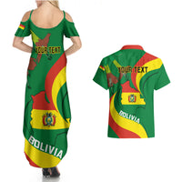 Personalised Bolivia Couples Matching Summer Maxi Dress and Hawaiian Shirt Bolivian Kantuta Happy 198th Independence Day - Wonder Print Shop