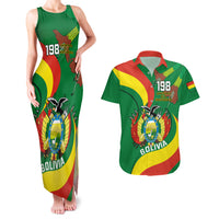 Personalised Bolivia Couples Matching Tank Maxi Dress And Hawaiian Shirt Bolivian Kantuta Happy 198th Independence Day - Wonder Print Shop