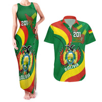 Personalised Bolivia Couples Matching Tank Maxi Dress And Hawaiian Shirt Bolivian Kantuta Happy 198th Independence Day - Wonder Print Shop