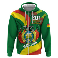 Personalised Bolivia Hoodie Bolivian Kantuta Happy 198th Independence Day - Wonder Print Shop