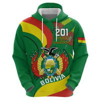 Personalised Bolivia Hoodie Bolivian Kantuta Happy 198th Independence Day - Wonder Print Shop