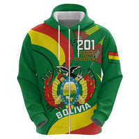 Personalised Bolivia Hoodie Bolivian Kantuta Happy 198th Independence Day - Wonder Print Shop