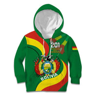 Personalised Bolivia Kid Hoodie Bolivian Kantuta Happy 198th Independence Day - Wonder Print Shop