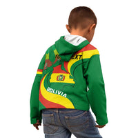Personalised Bolivia Kid Hoodie Bolivian Kantuta Happy 198th Independence Day - Wonder Print Shop