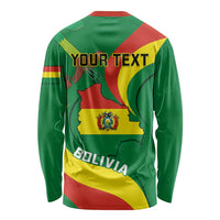 Personalised Bolivia Long Sleeve Shirt Bolivian Kantuta Happy 198th Independence Day - Wonder Print Shop