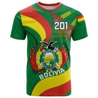 Personalised Bolivia T Shirt Bolivian Kantuta Happy 198th Independence Day - Wonder Print Shop