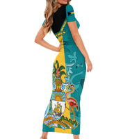 Bahamas Short Sleeve Bodycon Dress Happy Bahamian Emancipation Day - Wonder Print Shop