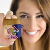 Costa Rica Independence Day AirPods Case 506 Proud Yiguirro With Orchid - Wonder Print Shop