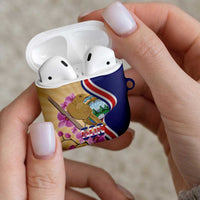 Costa Rica Independence Day AirPods Case 506 Proud Yiguirro With Orchid - Wonder Print Shop