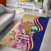 Costa Rica Independence Day Area Rug 506 Proud Yiguirro With Orchid - Wonder Print Shop