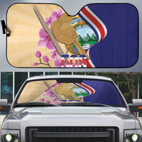 Costa Rica Independence Day Auto Sun Shade 506 Proud Yiguirro With Orchid - Wonder Print Shop