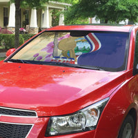 Costa Rica Independence Day Auto Sun Shade 506 Proud Yiguirro With Orchid - Wonder Print Shop