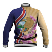 Costa Rica Independence Day Baseball Jacket 506 Proud Yiguirro With Orchid - Wonder Print Shop