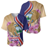 Costa Rica Independence Day Baseball Jersey 506 Proud Yiguirro With Orchid - Wonder Print Shop