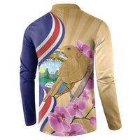 Costa Rica Independence Day Button Sweatshirt 506 Proud Yiguirro With Orchid - Wonder Print Shop