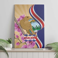 Costa Rica Independence Day Canvas Wall Art 506 Proud Yiguirro With Orchid - Wonder Print Shop