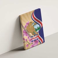 Costa Rica Independence Day Canvas Wall Art 506 Proud Yiguirro With Orchid - Wonder Print Shop