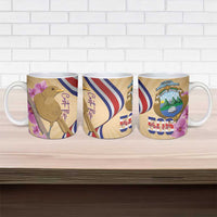 Costa Rica Independence Day Ceramic Mug 506 Proud Yiguirro With Orchid - Wonder Print Shop