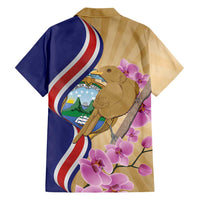 Costa Rica Independence Day Family Matching Short Sleeve Bodycon Dress and Hawaiian Shirt 506 Proud Yiguirro With Orchid - Wonder Print Shop