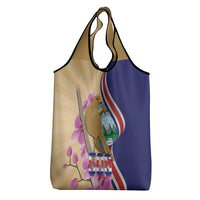 Costa Rica Independence Day Grocery Bag 506 Proud Yiguirro With Orchid - Wonder Print Shop