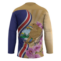 Costa Rica Independence Day Hockey Jersey 506 Proud Yiguirro With Orchid - Wonder Print Shop