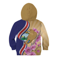 Costa Rica Independence Day Kid Hoodie 506 Proud Yiguirro With Orchid - Wonder Print Shop