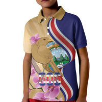Costa Rica Independence Day Kid Polo Shirt 506 Proud Yiguirro With Orchid - Wonder Print Shop