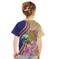 Costa Rica Independence Day Kid T Shirt 506 Proud Yiguirro With Orchid - Wonder Print Shop