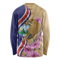 Costa Rica Independence Day Long Sleeve Shirt 506 Proud Yiguirro With Orchid - Wonder Print Shop