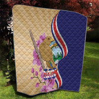Costa Rica Independence Day Quilt 506 Proud Yiguirro With Orchid - Wonder Print Shop