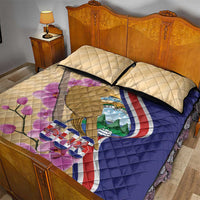 Costa Rica Independence Day Quilt Bed Set 506 Proud Yiguirro With Orchid - Wonder Print Shop