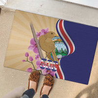 Costa Rica Independence Day Rubber Doormat 506 Proud Yiguirro With Orchid - Wonder Print Shop