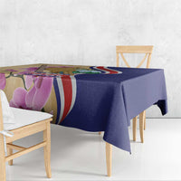 Costa Rica Independence Day Tablecloth 506 Proud Yiguirro With Orchid - Wonder Print Shop