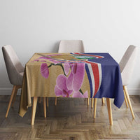 Costa Rica Independence Day Tablecloth 506 Proud Yiguirro With Orchid - Wonder Print Shop