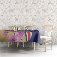 Costa Rica Independence Day Tablecloth 506 Proud Yiguirro With Orchid - Wonder Print Shop
