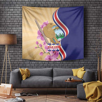Costa Rica Independence Day Tapestry 506 Proud Yiguirro With Orchid - Wonder Print Shop