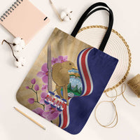 Costa Rica Independence Day Tote Bag 506 Proud Yiguirro With Orchid - Wonder Print Shop