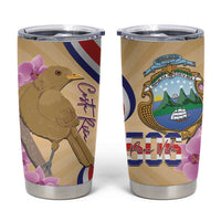 Costa Rica Independence Day Tumbler Cup 506 Proud Yiguirro With Orchid - Wonder Print Shop