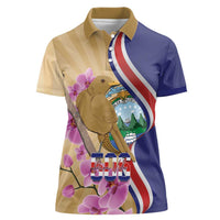 Costa Rica Independence Day Women Polo Shirt 506 Proud Yiguirro With Orchid - Wonder Print Shop