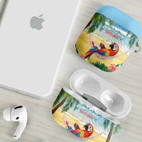 Pura Vida Costa Rica AirPods Case Chilling Scarlet Macaw Tropical Vibes - Wonder Print Shop