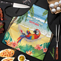Pura Vida Costa Rica Apron Chilling Scarlet Macaw Tropical Vibes - Wonder Print Shop